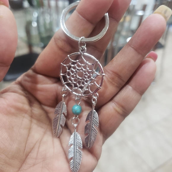 QIHE JEWELRY Gift Pink Black Beads Wind Chimes Dream Catcher Key chain Key tag - Picture 4 of 5